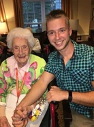 TSutcliffe113.jpg (42 KB) Sutcliffe (aged 113) in 2019, with GRG-Nebraska Correspondent, Ethan Unruh