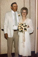 Edie and Charles Ceccarelli on their wedding day in 1986