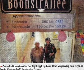 Cornelia Boonstra-van der Bijl at age 105.