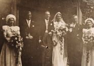 Mary Snelling (third from right) on her wedding day in 1939