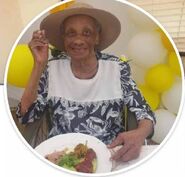 Pryce on her 110th birthday in 2019