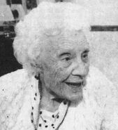 Clawson on her 112th birthday, in 1999.