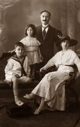 Lili Theotoka with her brother, Yiorgos, and her parents.