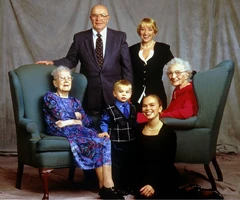 Kathryn Sullivan (sitting right; aged 95), with her family.