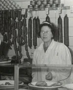 Blazena Strachotova----.jpg (122 KB) Blazena Strachotova in middle age at work in a butcher's shop