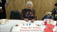 On her 110th birthday in 2013