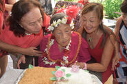 Suard on her 105th birthday in 2019.