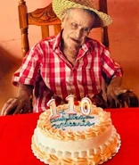 On his 110th birthday in 2023