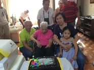 Rafaela Vicente on her 105th birthday in 2018