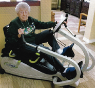 Zahn (aged 109) shortly before her 110th birthday in 2018