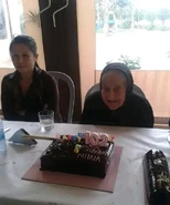 On her 102nd birthday in 2014.