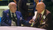 Ronald Hermanns (aged 108; right) and Bill Mitchell (aged 106; left) in September 2019
