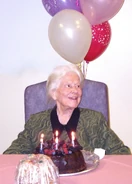 Elisabeth Kimoff on her 107th birthday in 2011