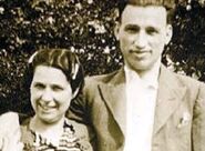 Maria Lazzeri in 1945, with her husband Americo.