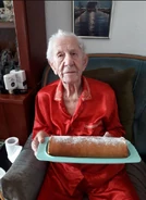 On his 108th birthday in 2021.