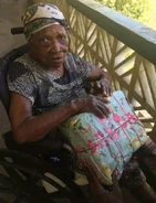 Una Duporte on her 106th birthday in 2021