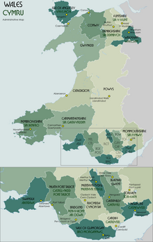 Wales Administrative Map 2009