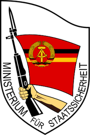 Logo embleem stasi DDR geschiedenisleraar