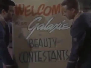 Attendants set the scene for the Miss Galaxie contest.