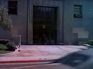 One of several entrances to CONTROL Headquarters.