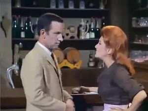 Max makes contact with the barmaid at Ye Crashing Boar.