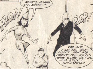 Maxie and 99 captured by the giant suckers.