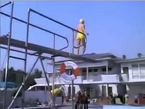 Members of the American women's swimming team practicing at the International Sports Club.