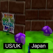 Keep Off The Grass Man sign comparison