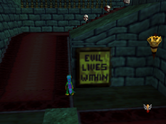 The only signs that appear in the N64 version of Smellraiser.