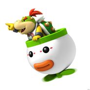 Bowser Jr pointing his finger at himself.