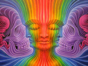 Alex Grey painting at Synergenesis I