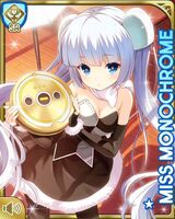 Miss Monochrome and Ruu-chan Poker Face SR card