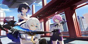 Kiana being captured by Seele and Sin Mal