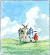 Thea verlässt das Dorf.