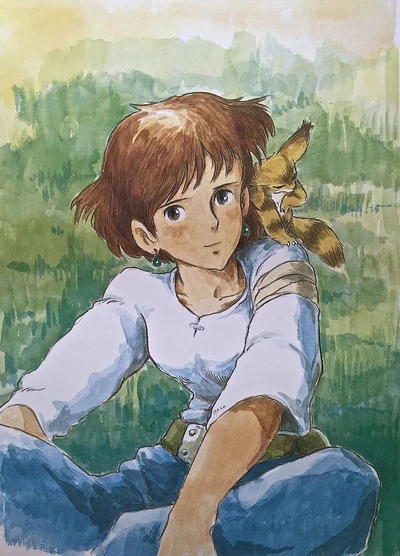 Nausicaä mit ihrem Teto bevor sie mit Kushana erneut aufbricht.