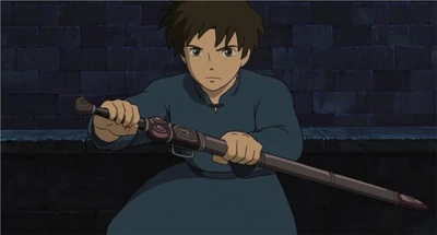 Arren zieht das Schwert im Kampf gegen Cob.