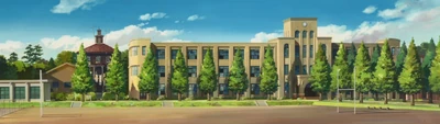 Die Schule von vorne.