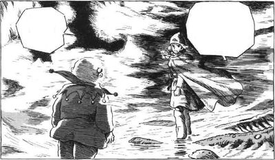 Nausicaä trifft eine schwerwiegende Entscheidung. Sie will nicht, dass die alte Welt wiederaufgebaut wird.