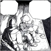 Nausicaä spricht zu ihren Männern.