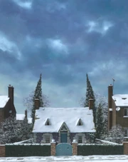 Das Haus im Winter.