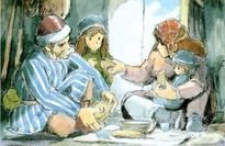 Dorfbewohner des Tals