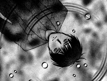 Naru peering into the lake.