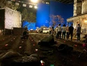 Filming on Farmhouse studio set after Gozer throws the three Ghostbusters (Credit: Michael Ambrose)