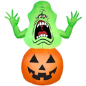 Promo image for Slimer Airblown Inflatable 3.5 FT On Pumpkin (Item #73945)