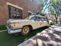 Ecto-1 from Afterlife on Sony lot in June 2021 (Credit: Brett Michaelson)