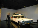 Frank Corrente, the dealer who sold Columbia Pictures the primary car, seen with Ecto-1 (Credit: Linda Corrente)