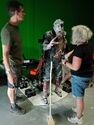 Prepping frozen adventurer during Frozen Empire filming (Credit: Mike Peel)