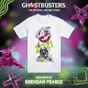 Facebook promo image for Ghostbusters Day 2021 White Tee Designed by Brendan Pearce