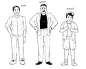 Blue Delliquanti's initial design for Winston in Ghostbusters: Back In Town, seen in Ghostbusters Volume 1: Back In Town trade paperback