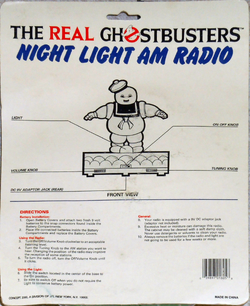 SF・ファンタジー・ホラー THE REAL GHOSTBUSTERS NIGHT LIGHT RADIO Justin Products, Inc. The Real Ghostbusters Electronic